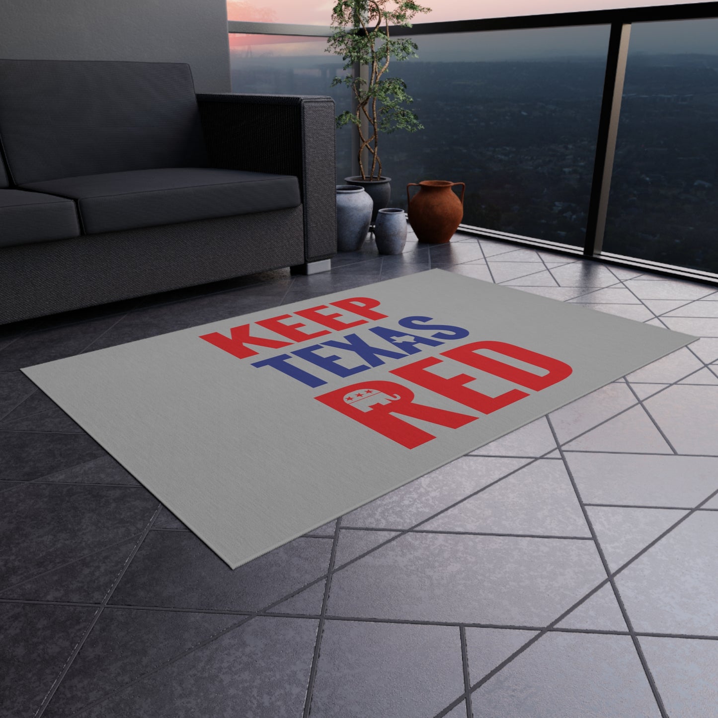 Keep Texas Red - Outdoor Rug