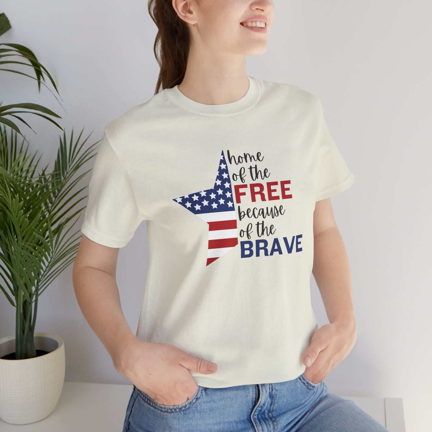 Home Of The Free - Ladies Jersey Short Sleeve Tee