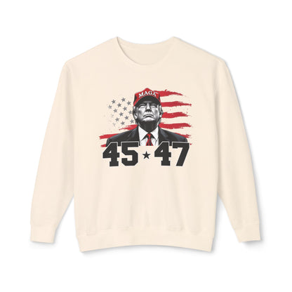 Trump 45 47 - Ladies Lightweight Crewneck Sweatshirt