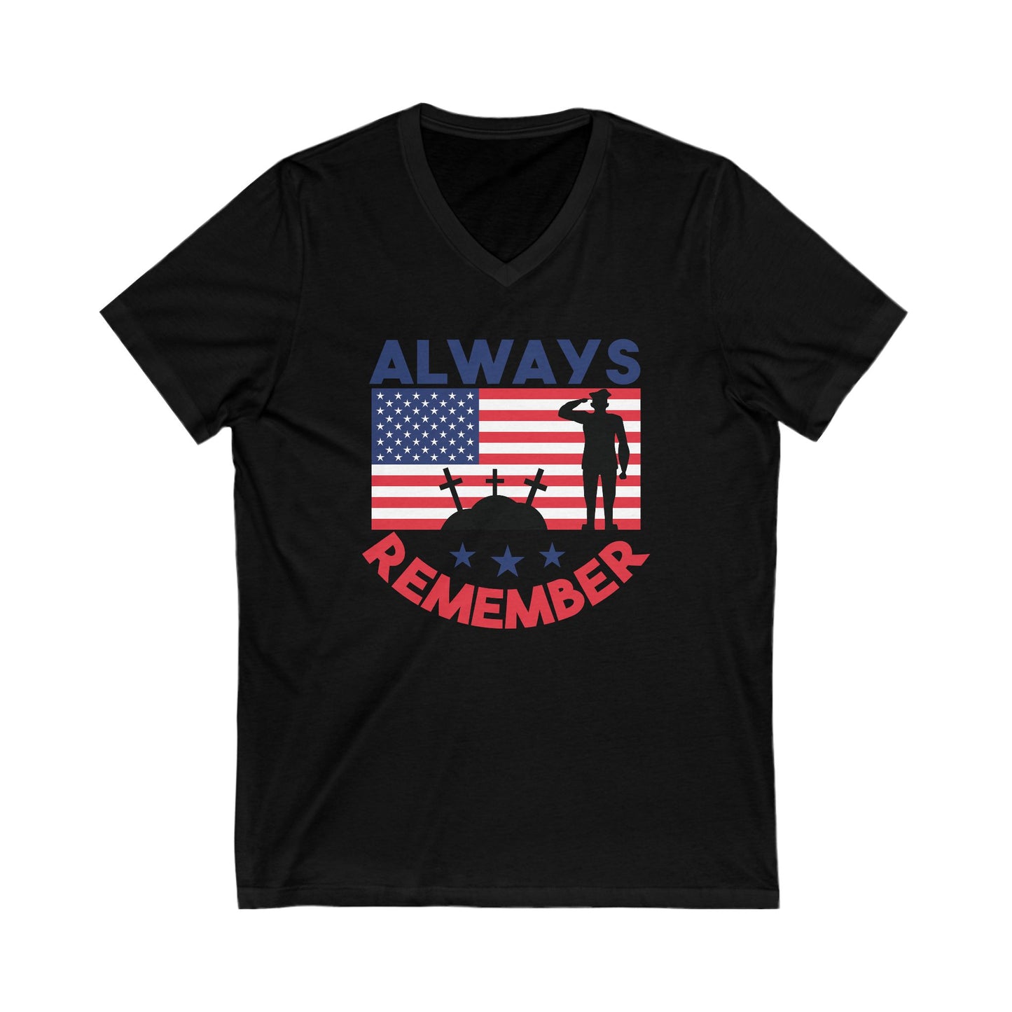 Memorial Day - Ladies Jersey Short Sleeve V-Neck Tee