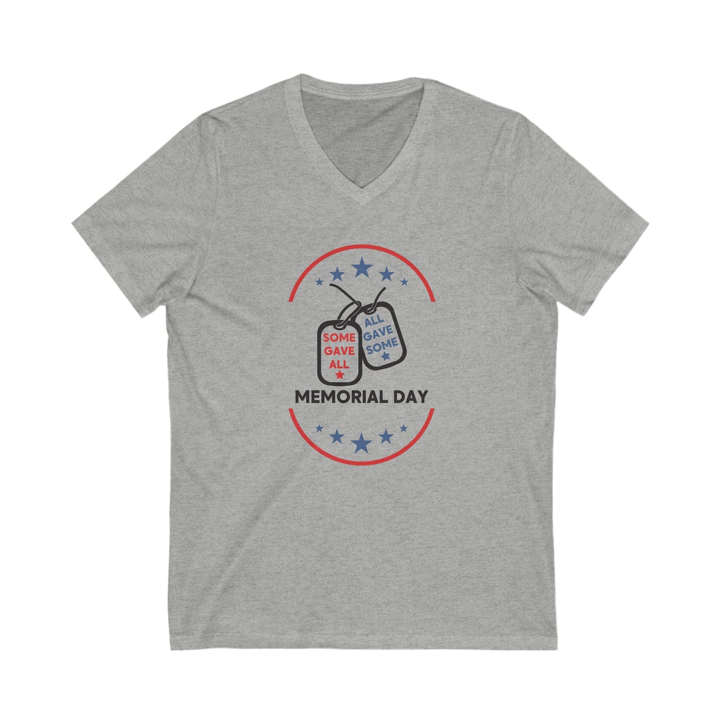 Memorial Day - Ladies Jersey Short Sleeve V-Neck Tee