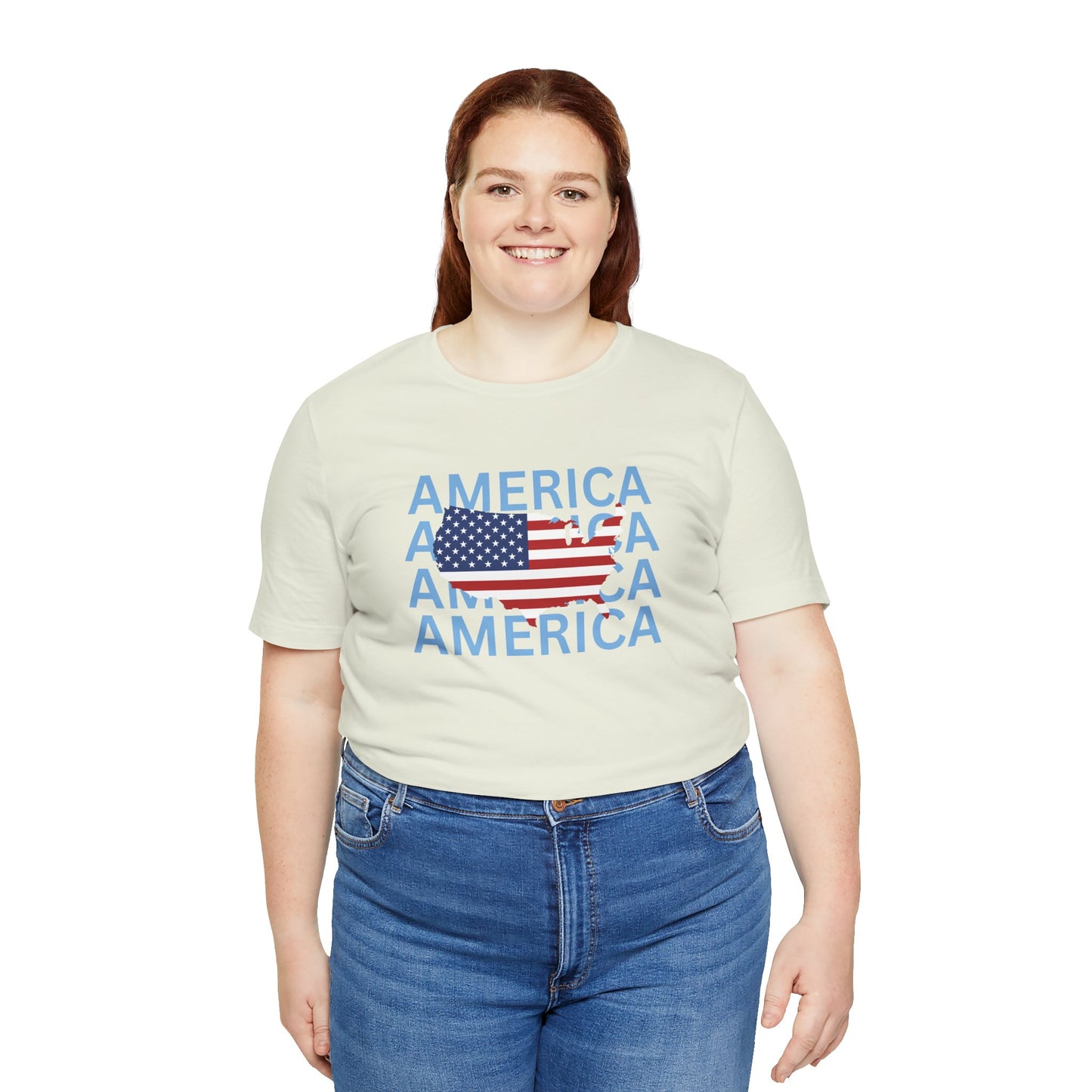 America USA - Ladies Jersey Short Sleeve Tee