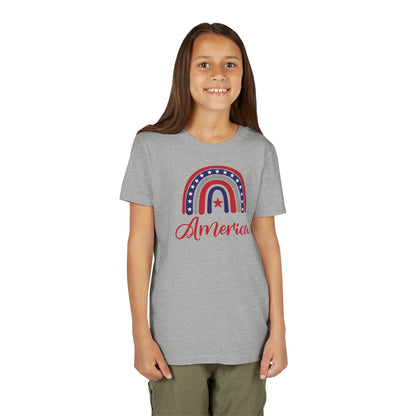 American Rainbow - Girls Youth Short Sleeve Tee