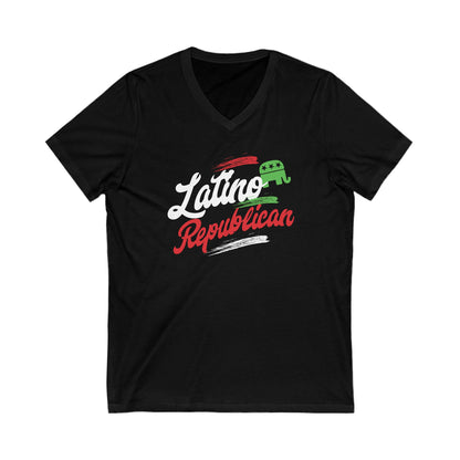 Latino Republican - Men's Jersey Short Sleeve V-Neck Tee