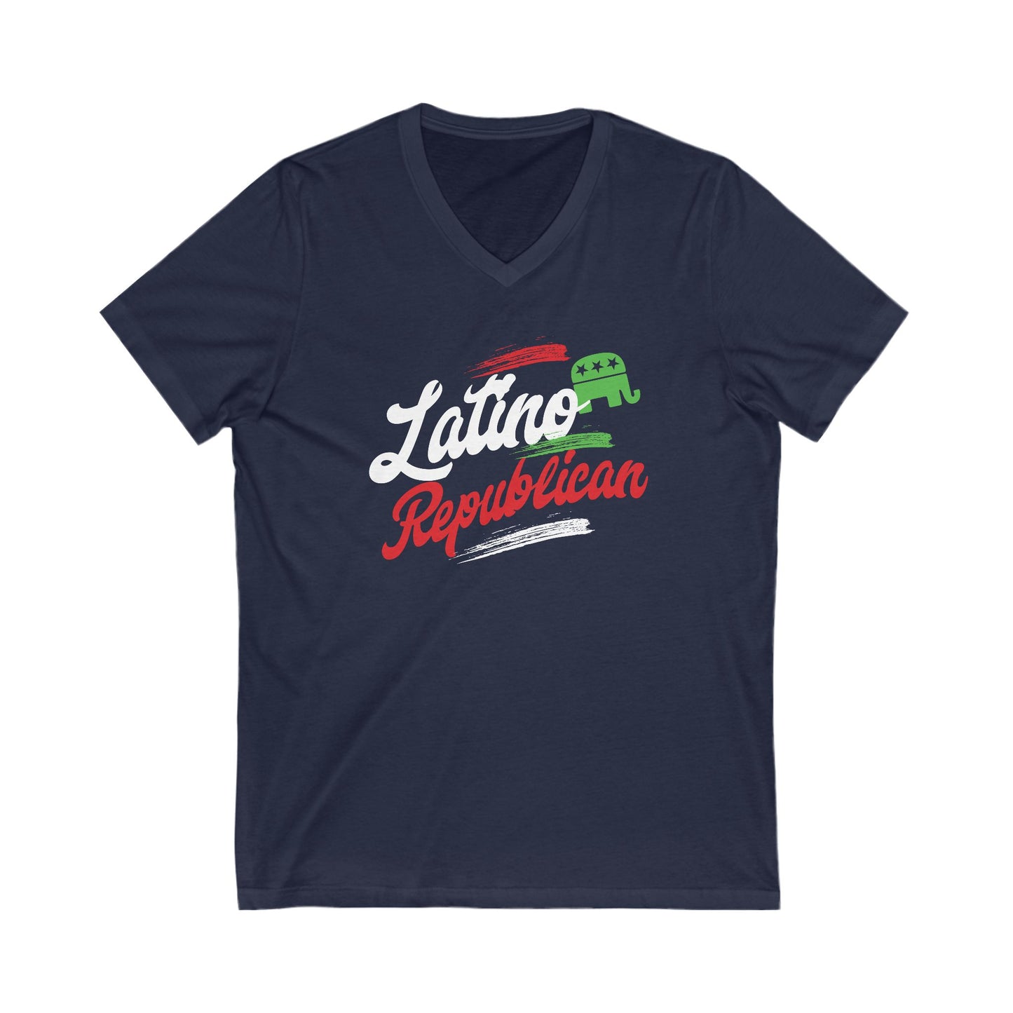 Latino Republican - Men's Jersey Short Sleeve V-Neck Tee