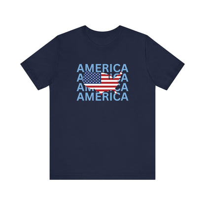 America USA - Ladies Jersey Short Sleeve Tee