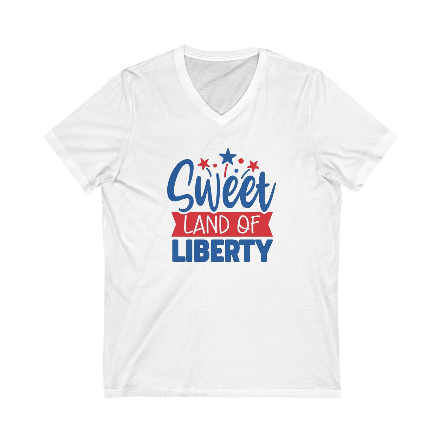 Sweet Land Of Liberty - Jersey Short Sleeve V-Neck Tee