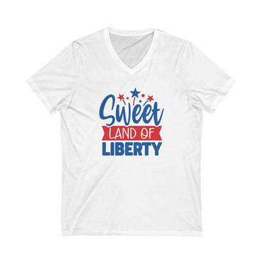 Sweet Land Of Liberty - Jersey Short Sleeve V-Neck Tee