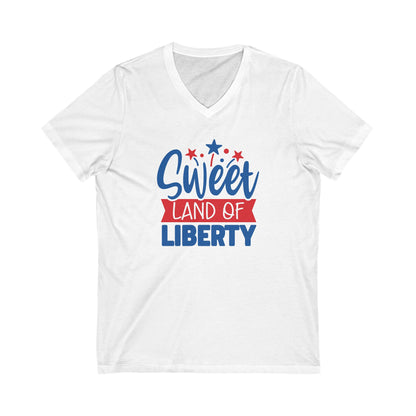 Sweet Land Of Liberty - Jersey Short Sleeve V-Neck Tee