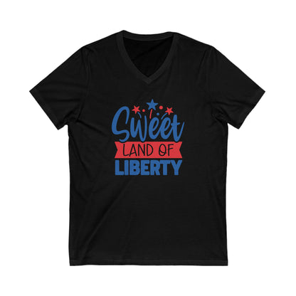 Sweet Land Of Liberty - Jersey Short Sleeve V-Neck Tee