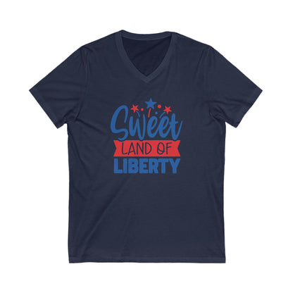 Sweet Land Of Liberty - Jersey Short Sleeve V-Neck Tee