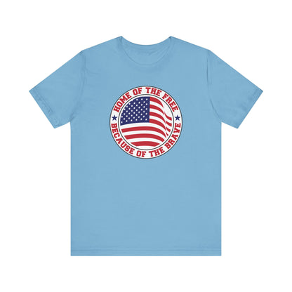 Home Of The Brave Circle - Ladies Jersey Short Sleeve Tee