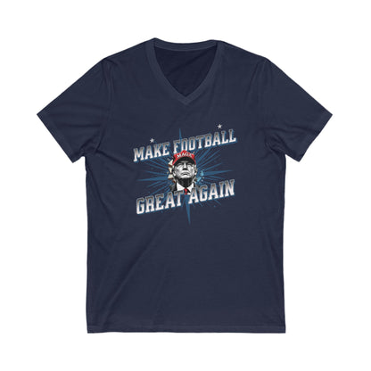 Make Football Great Again - Ladies Jersey Short Sleeve V-Neck Tee