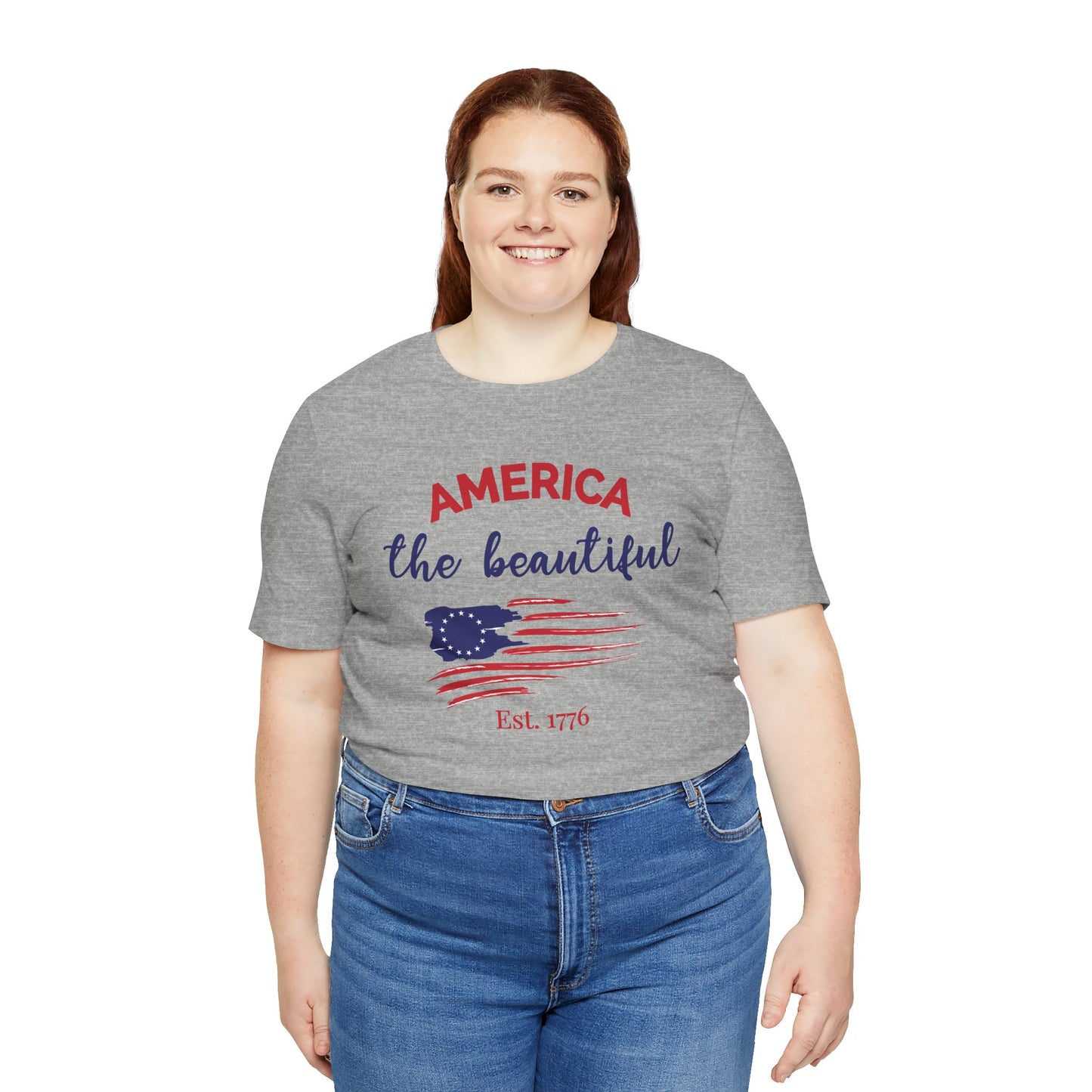 America The Beautiful - Ladies Jersey Short Sleeve Tee