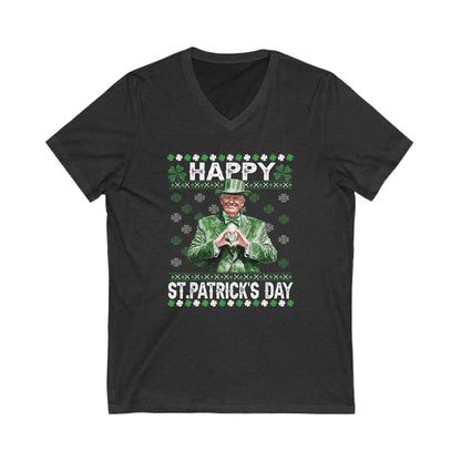 Trump St. Patrick's Day - Ladies Jersey Short Sleeve V-Neck Tee