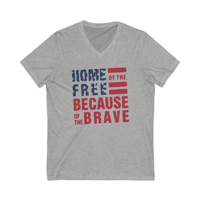 Home Of The Free - Men's Jersey Short Sleeve V-Neck Tee