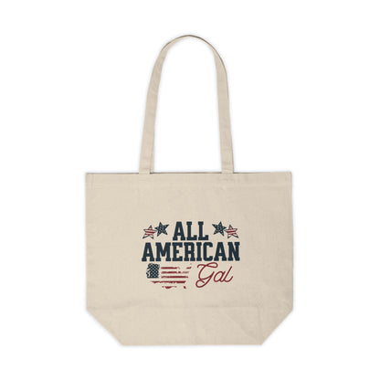 All American Gal - Canvas Shopping Tote