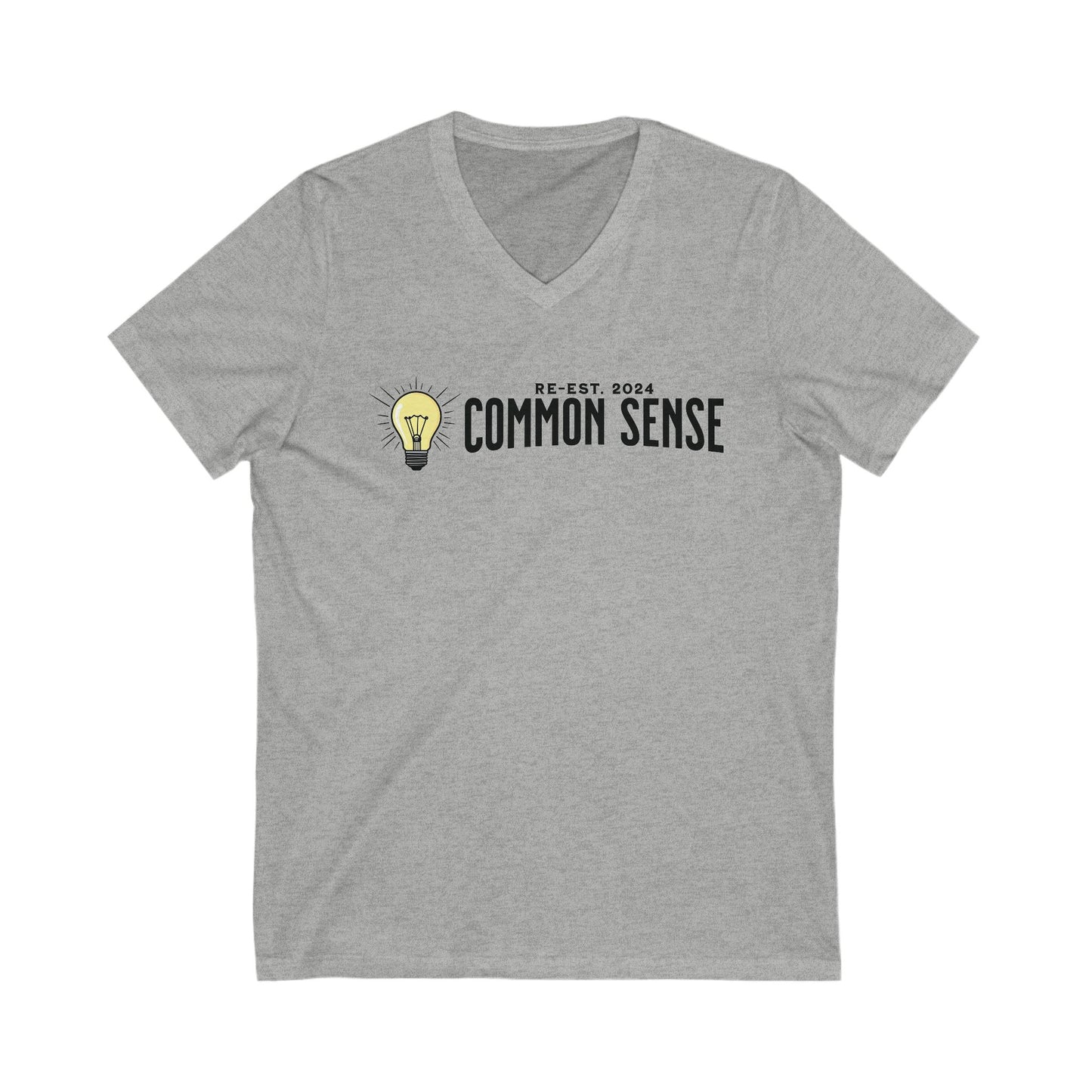 Common Sense - Men's Jersey Short Sleeve V-Neck Tee