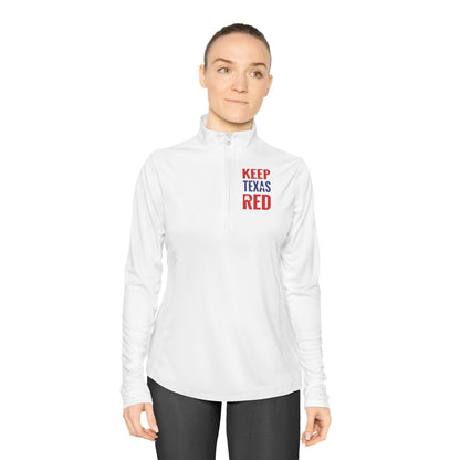 Keep Texas Red - Ladies Quarter-Zip Pullover