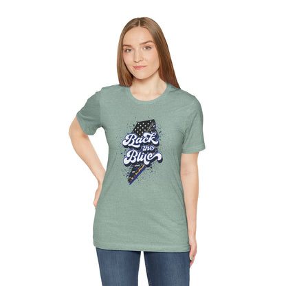 Back The Blue - Ladies Jersey Short Sleeve Tee