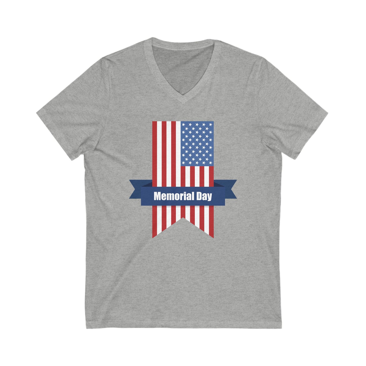 Memorial Day - Men's Jersey Short Sleeve V-Neck Tee