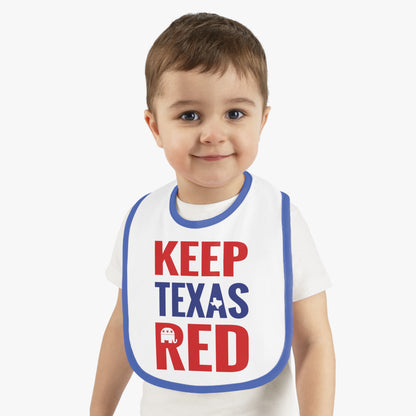 Keep Texas Red - Baby Contrast Trim Jersey Bib