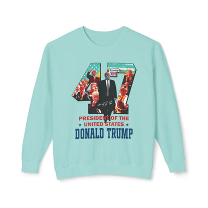 Trump 47 - Ladies Lightweight Crewneck Sweatshirt