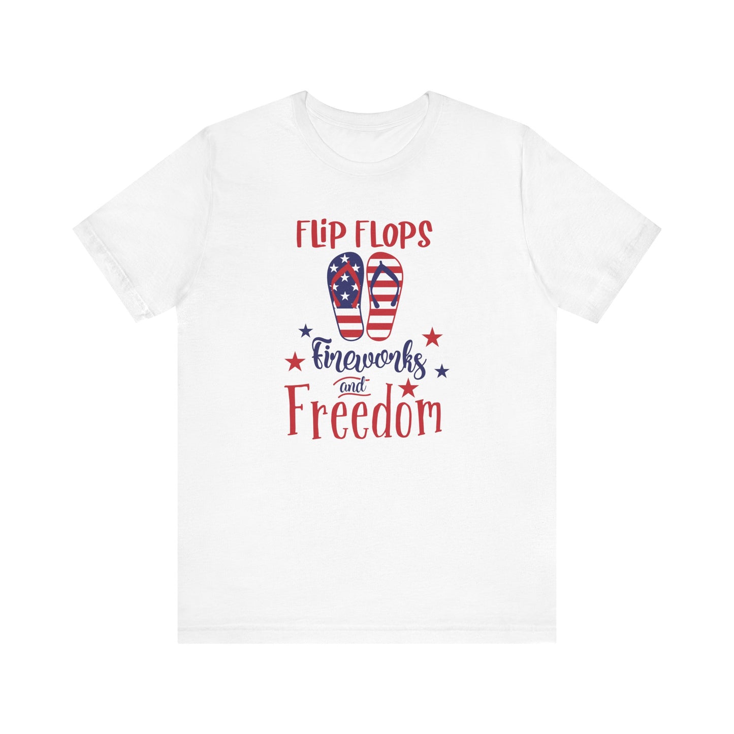 Flip Flops and Fireworks - Ladies Jersey Short Sleeve Tee