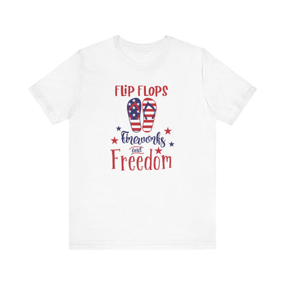 Flip Flops and Fireworks - Ladies Jersey Short Sleeve Tee