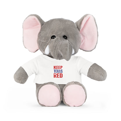 Elephant Plush Toy with Keep Texas Red T-Shirt