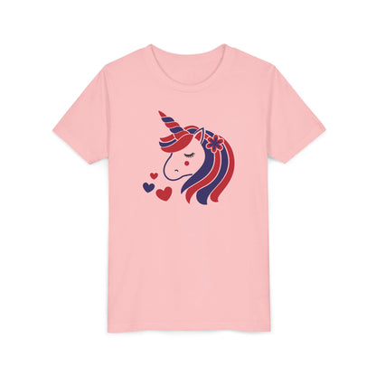 American Unicorn - Girls Youth Short Sleeve Tee