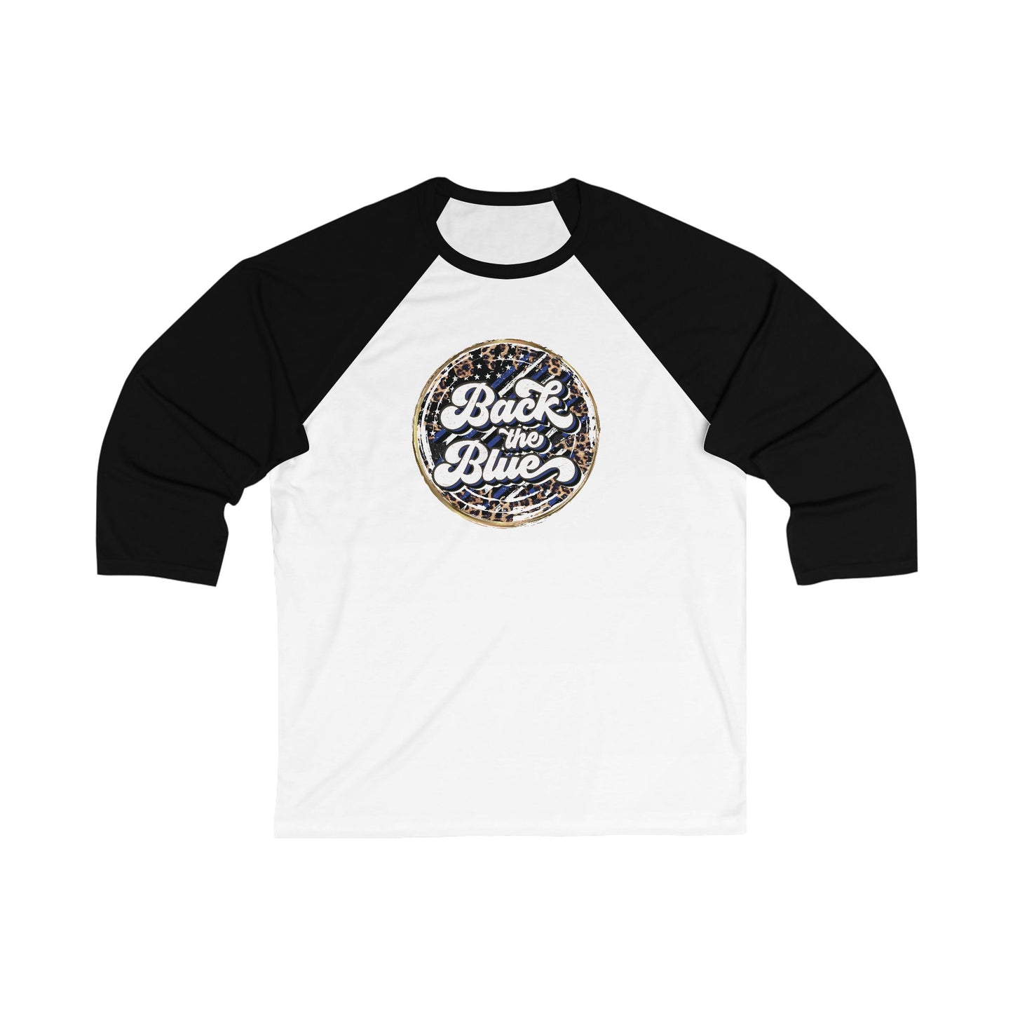 Back The Blue - 3\4 Sleeve Baseball Tee