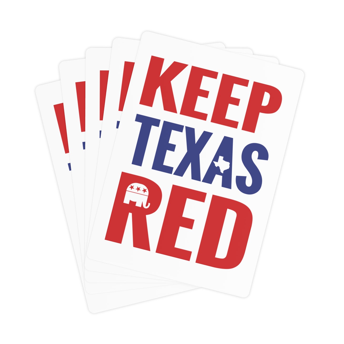 Keep Texas Red - Poker Cards