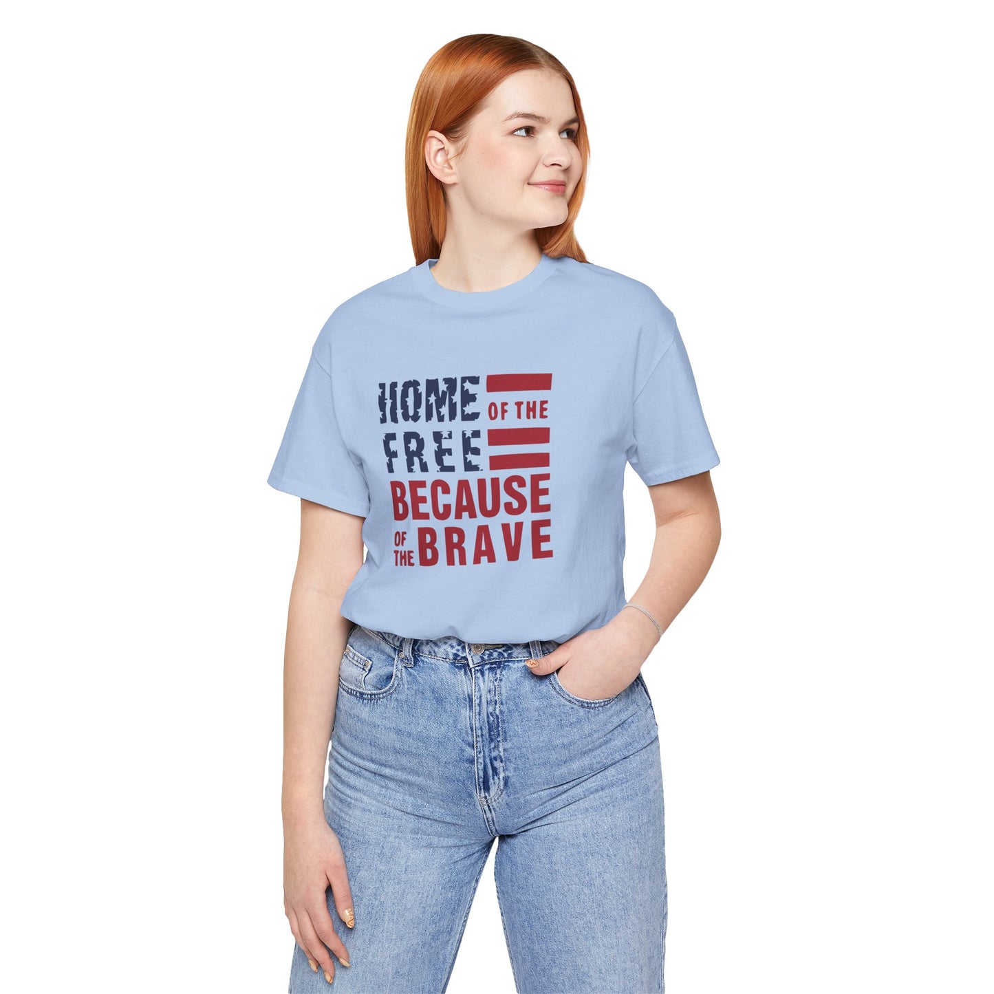 Home Of The Free - Ladies Jersey Short Sleeve Tee