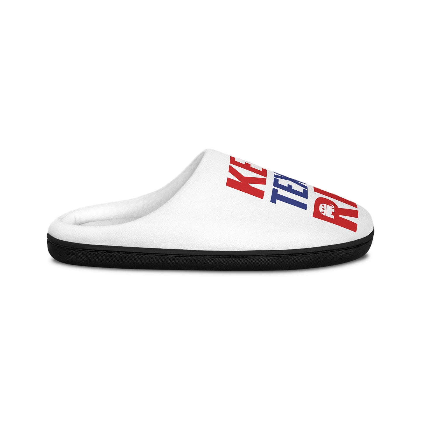 Keep Texas Red - Men's Indoor Slippers - White