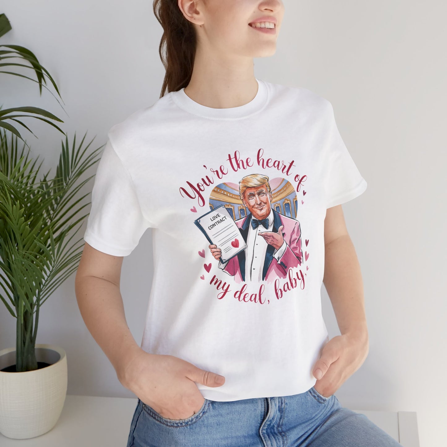 Trump Valentine's Heart Of My Deal - Ladies Jersey Short Sleeve Tee