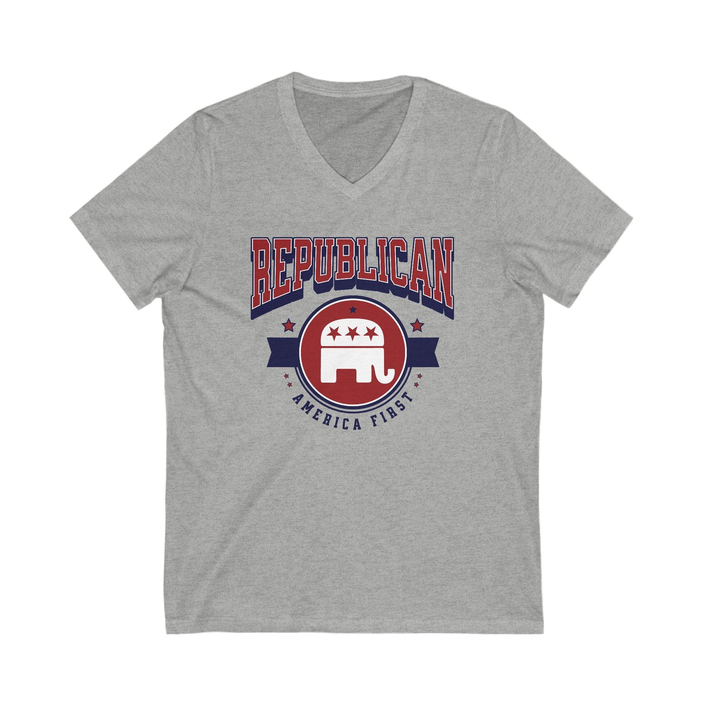 Republican - Ladies Jersey Short Sleeve V-Neck Tee