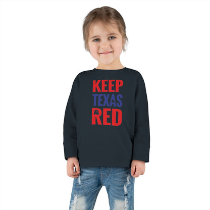 Keep Texas Red - Toddler Long Sleeve Tee