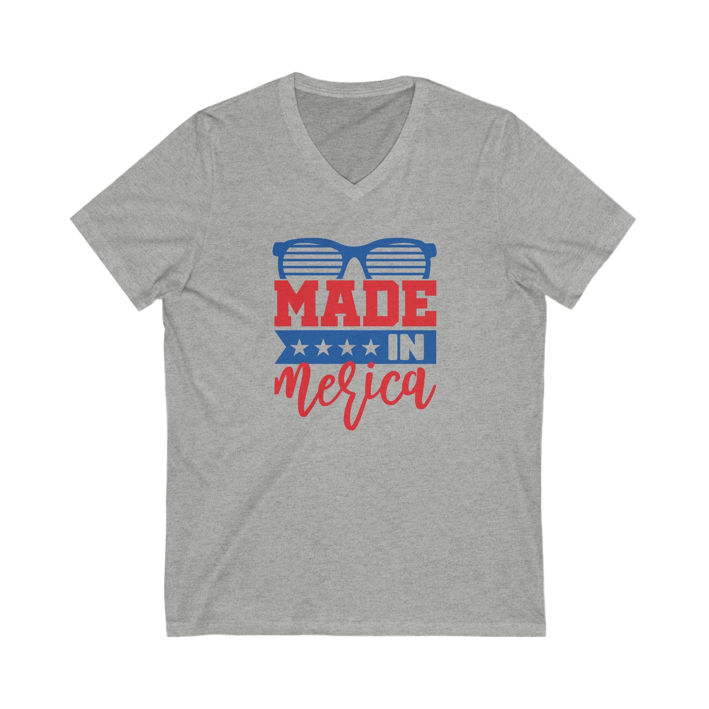 Made In Merica - Jersey Short Sleeve V-Neck Tee