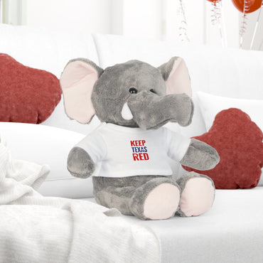 Elephant Plush Toy with Keep Texas Red T-Shirt