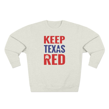 Keep Texas Red - Ladies Crewneck Sweatshirt