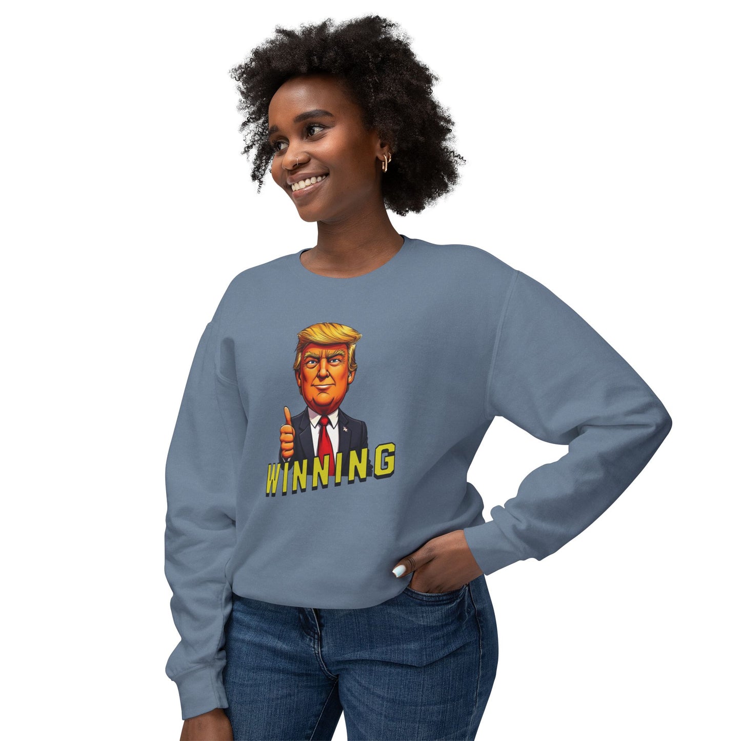 Trump Winning - Ladies Lightweight Crewneck Sweatshirt