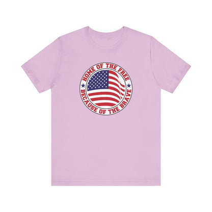 Home Of The Brave Circle - Ladies Jersey Short Sleeve Tee