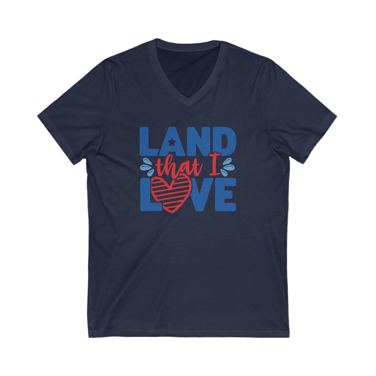 Land That I Love - Men's Jersey Short Sleeve V-Neck Tee