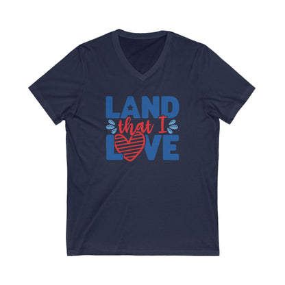 Land That I Love - Men's Jersey Short Sleeve V-Neck Tee