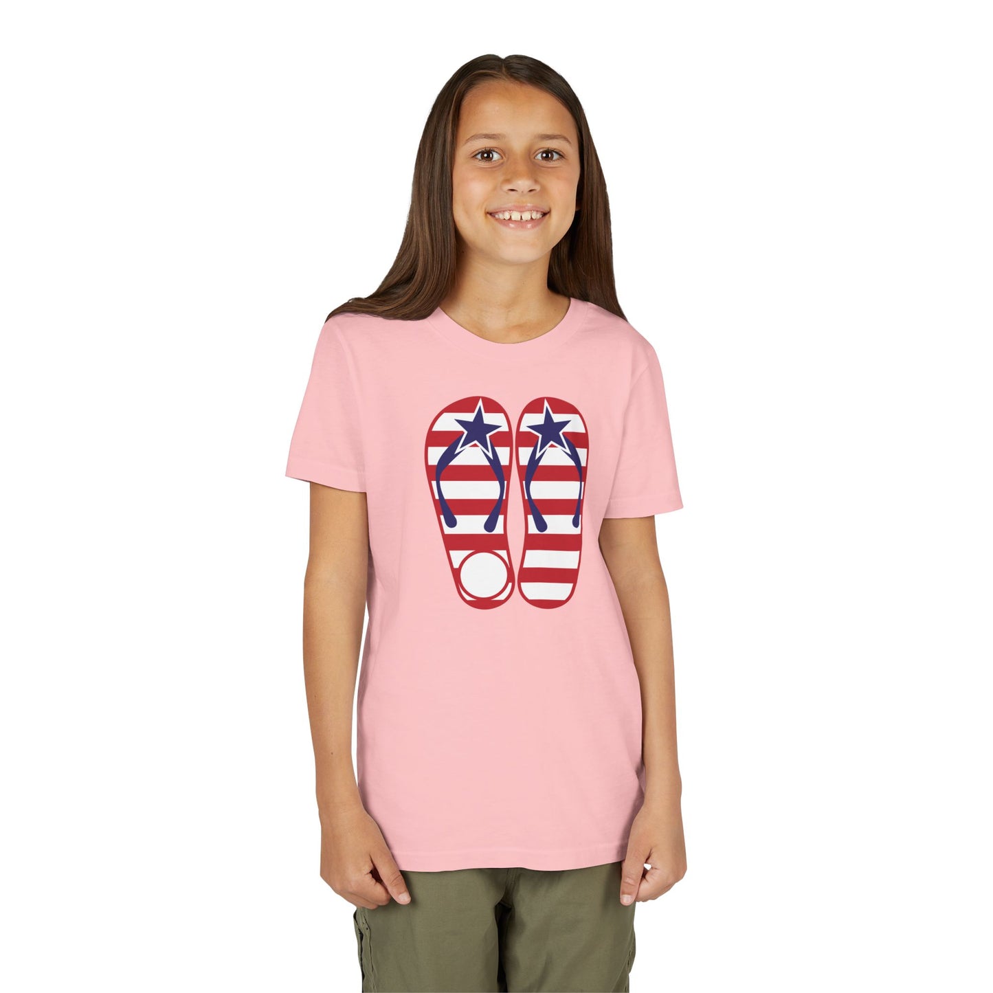 American Flip Flops - Girls Youth Short Sleeve Tee