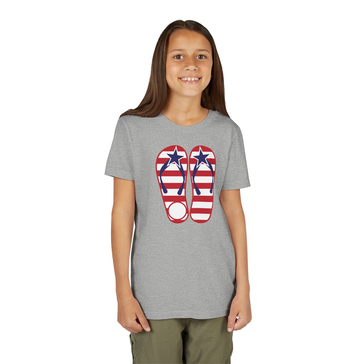 American Flip Flops - Girls Youth Short Sleeve Tee