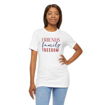 Friends Family Freedom - Ladies Jersey Short Sleeve Tee