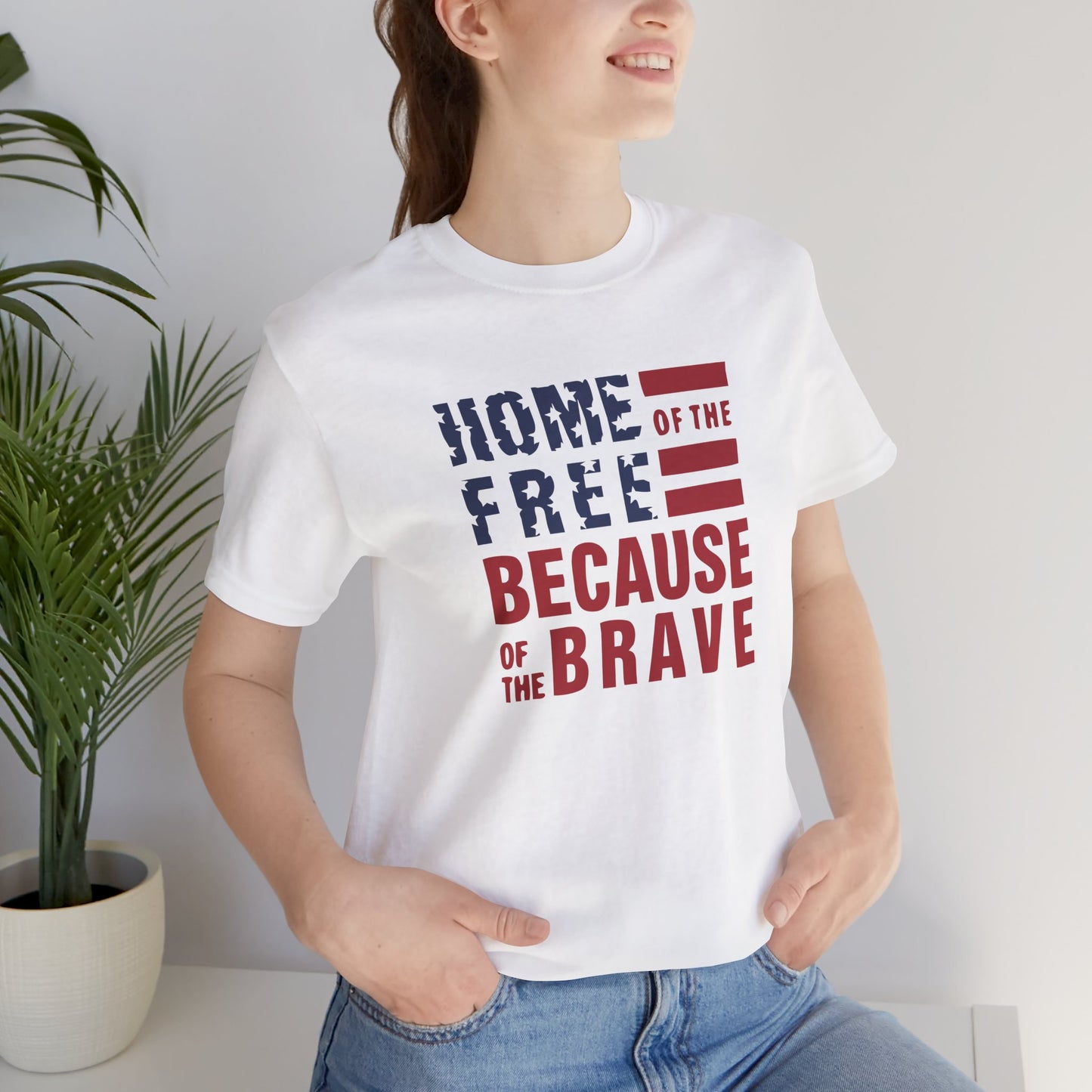 Home Of The Free - Ladies Jersey Short Sleeve Tee