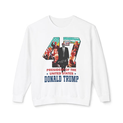 Trump 47 - Ladies Lightweight Crewneck Sweatshirt